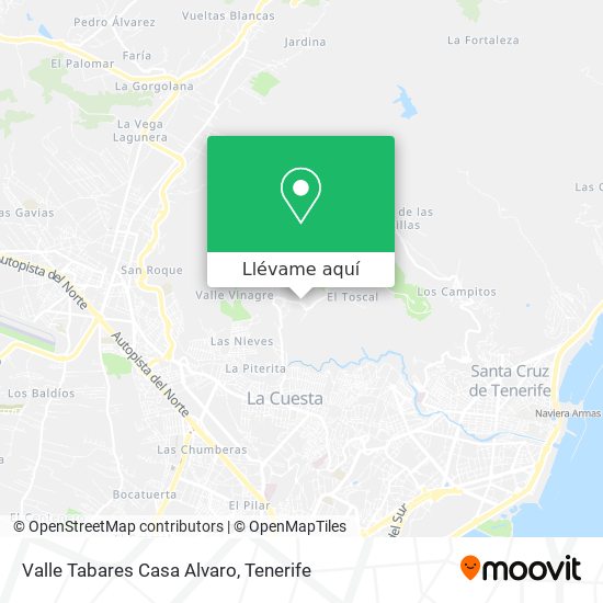 Mapa Valle Tabares Casa Alvaro