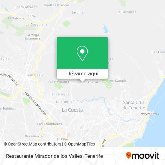 Mapa Restaurante Mirador de los Valles