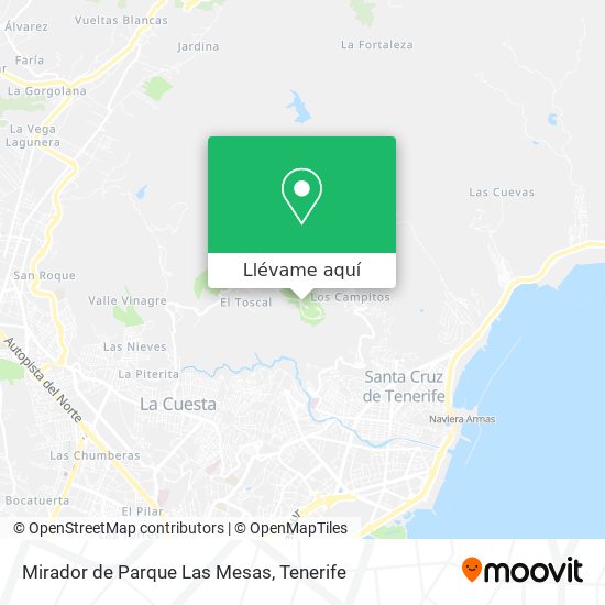 Mapa Mirador de Parque Las Mesas