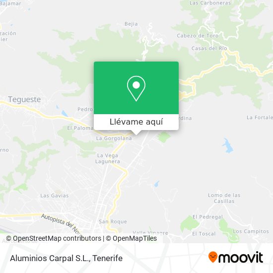 Mapa Aluminios Carpal S.L.