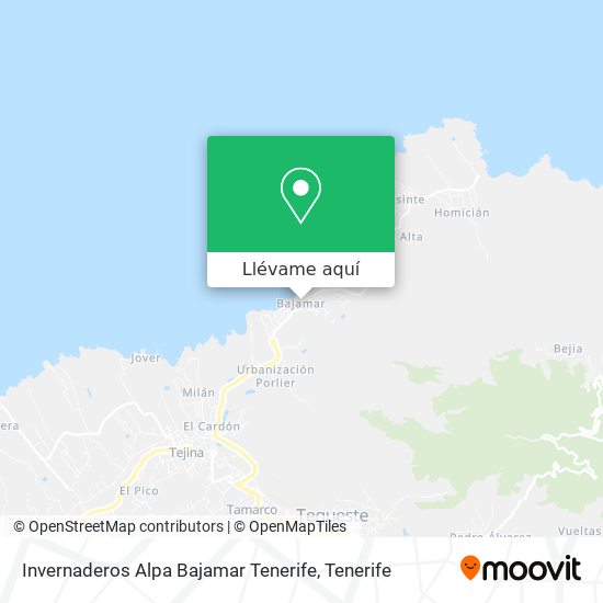 Mapa Invernaderos Alpa Bajamar Tenerife