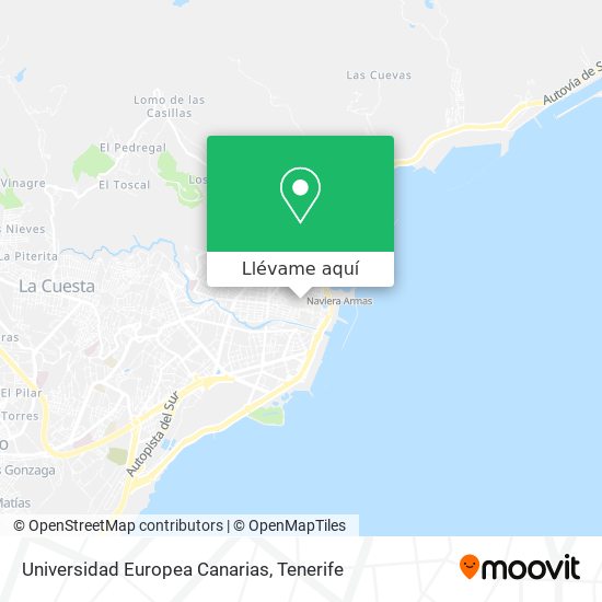 Mapa Universidad Europea Canarias