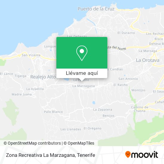 Mapa Zona Recreativa La Marzagana
