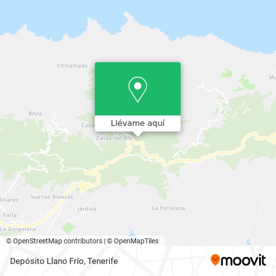 Mapa Depósito Llano Frío