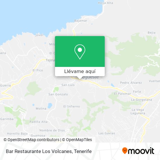 Mapa Bar Restaurante Los Volcanes