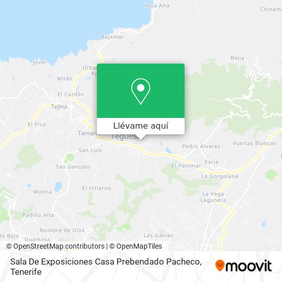 Mapa Sala De Exposiciones Casa Prebendado Pacheco