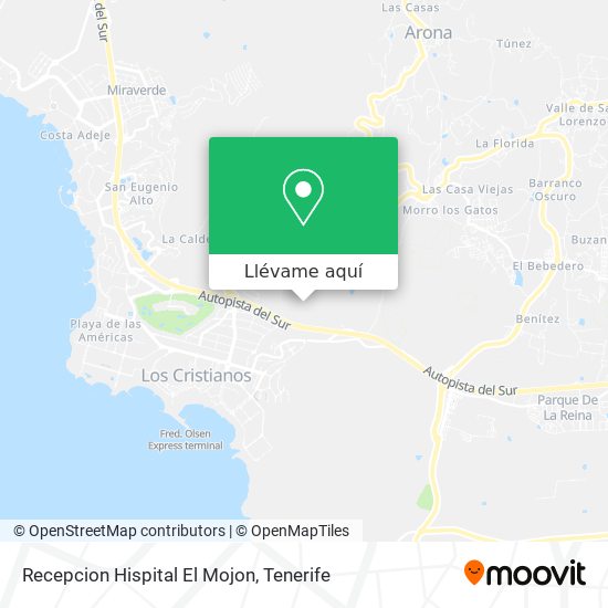 Mapa Recepcion Hispital El Mojon