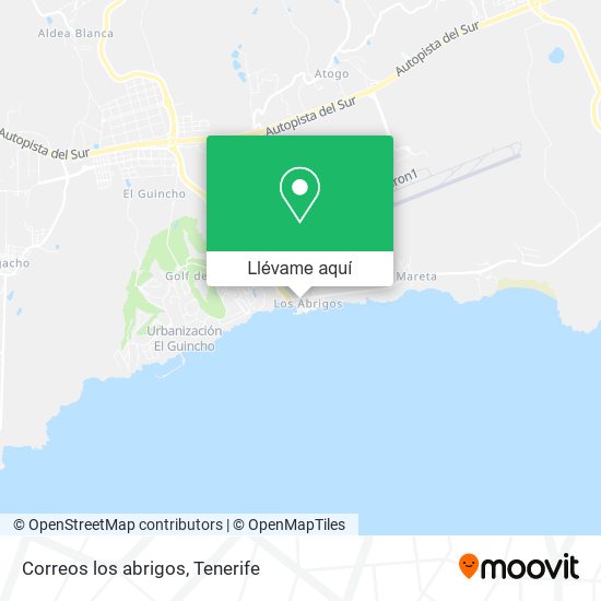 Mapa Correos los abrigos