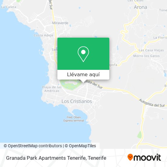 Mapa Granada Park Apartments Tenerife