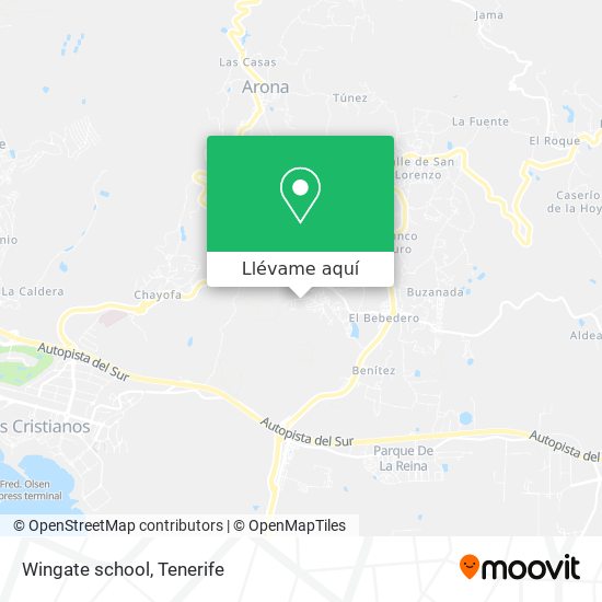 Mapa Wingate school