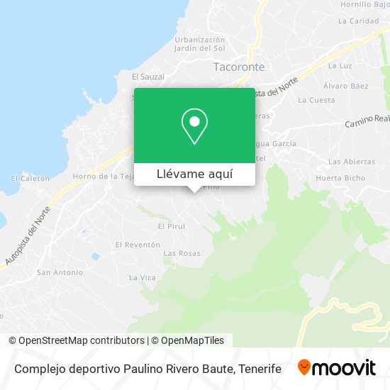 Mapa Complejo deportivo Paulino Rivero Baute