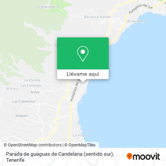 Mapa Parada de guaguas de Candelaria (sentido sur)