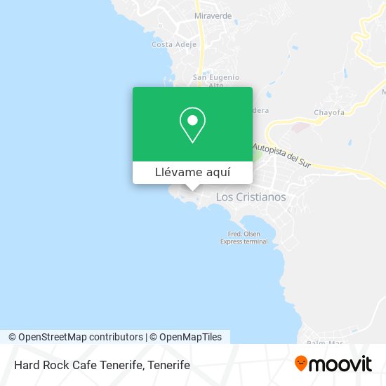 Mapa Hard Rock Cafe Tenerife