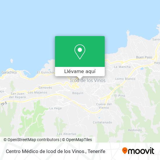 Mapa Centro Médico de Icod de los Vinos.