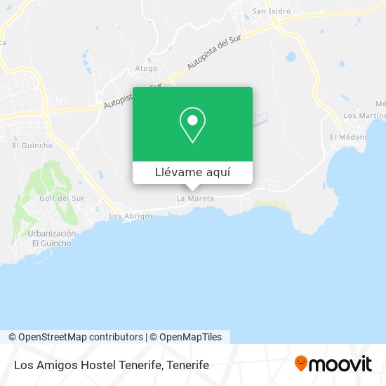 Mapa Los Amigos Hostel Tenerife