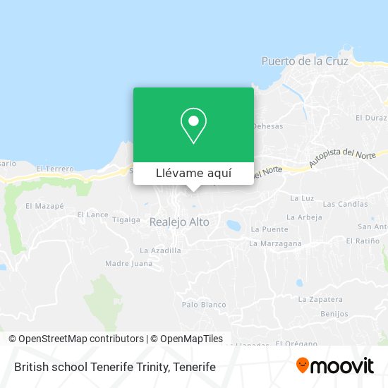 Mapa British school Tenerife Trinity