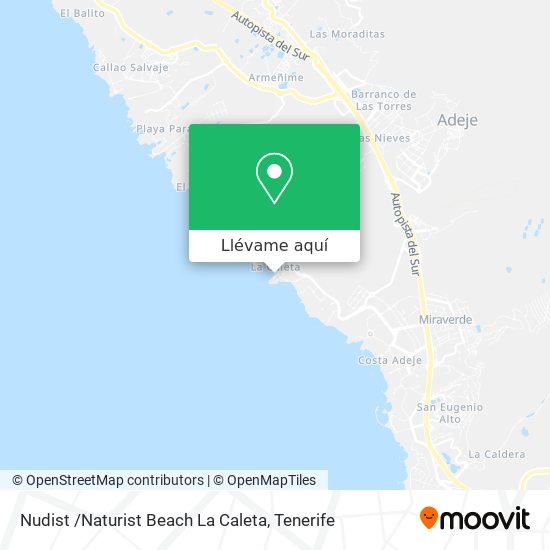 Mapa Nudist /Naturist Beach La Caleta
