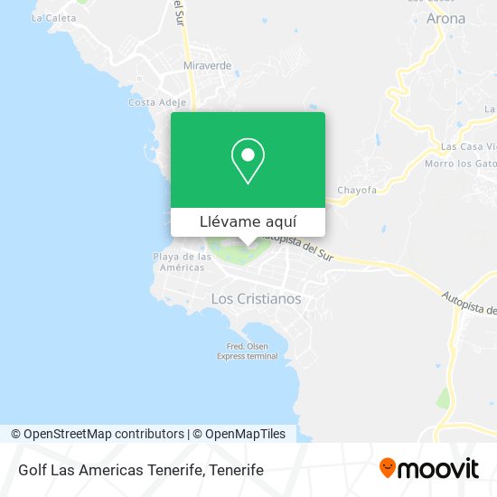 Mapa Golf Las Americas Tenerife