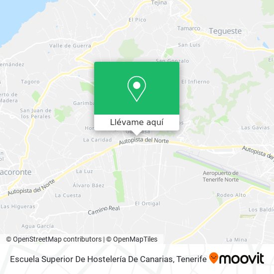 Mapa Escuela Superior De Hostelería De Canarias