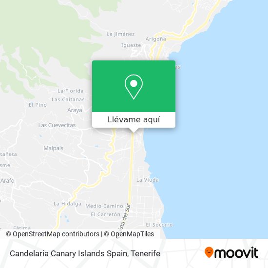Mapa Candelaria Canary Islands Spain
