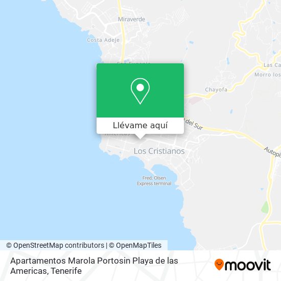 Mapa Apartamentos Marola Portosin Playa de las Americas