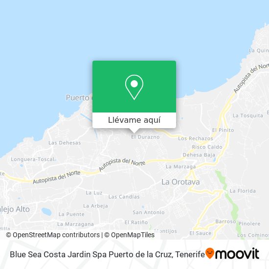 Mapa Blue Sea Costa Jardin Spa Puerto de la Cruz