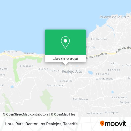 Mapa Hotel Rural Bentor Los Realejos