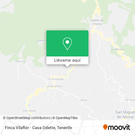 Mapa Finca Vilaflor - Casa Odette