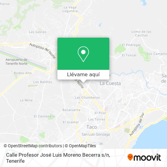 Mapa Calle Profesor José Luis Moreno Becerra s / n