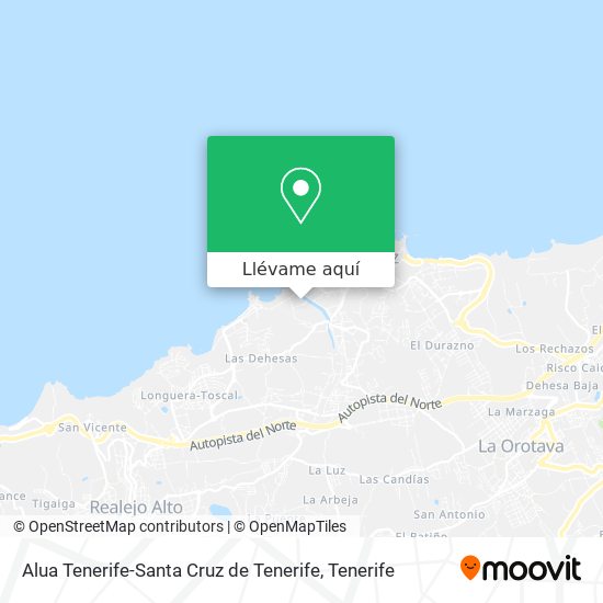 Mapa Alua Tenerife-Santa Cruz de Tenerife