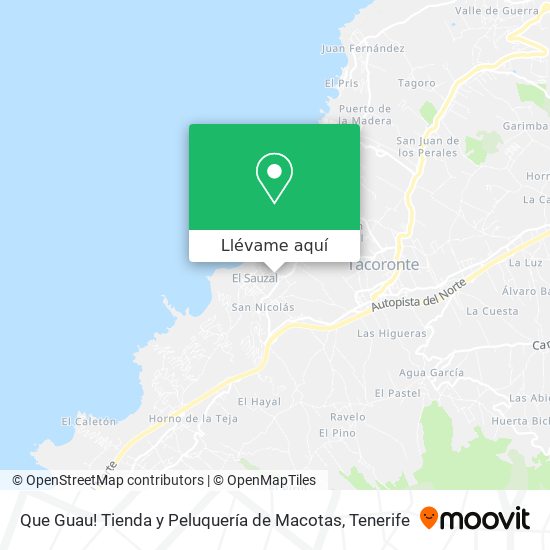Mapa Que Guau! Tienda y Peluquería de Macotas