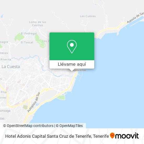 Mapa Hotel Adonis Capital Santa Cruz de Tenerife