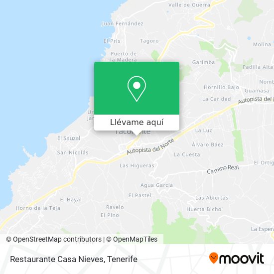 Mapa Restaurante Casa Nieves