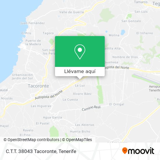 Mapa C.T.T. 38043 Tacoronte