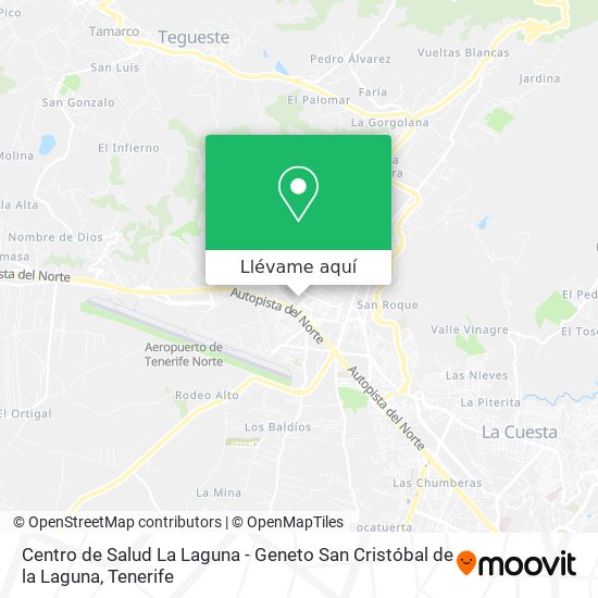 Mapa Centro de Salud La Laguna - Geneto San Cristóbal de la Laguna