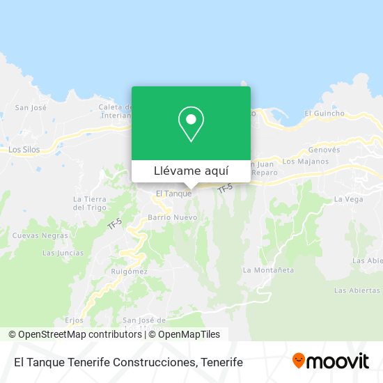 Mapa El Tanque Tenerife Construcciones