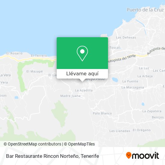 Mapa Bar Restaurante Rincon Norteño
