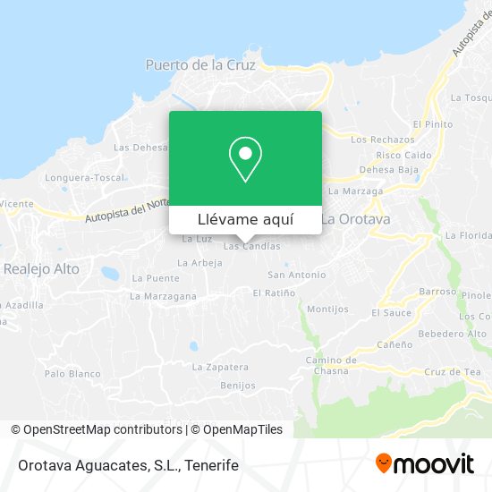 Mapa Orotava Aguacates, S.L.