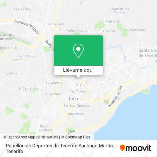 Mapa Pabellón de Deportes de Tenerife Santiago Martín