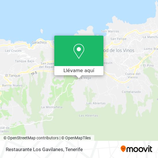 Mapa Restaurante Los Gavilanes