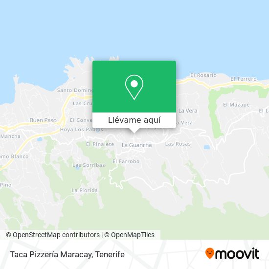 Mapa Taca Pizzería Maracay