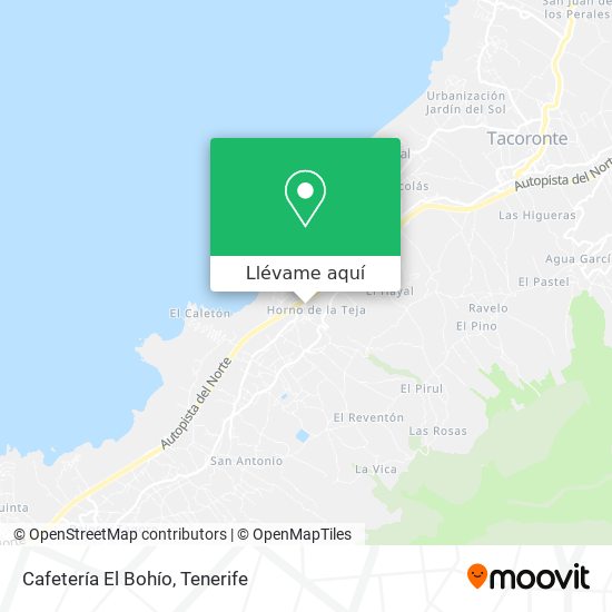 Mapa Cafetería El Bohío