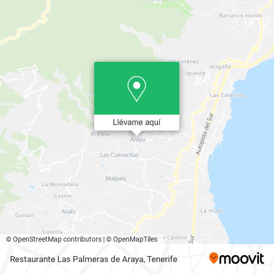 Mapa Restaurante Las Palmeras de Araya