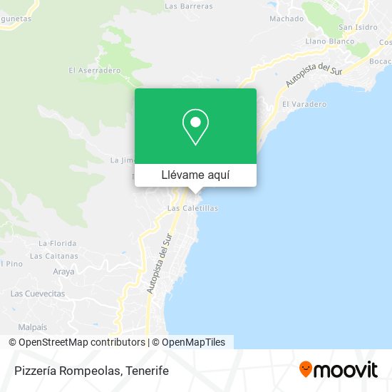 Mapa Pizzería Rompeolas