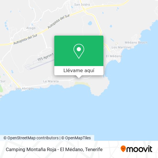 Mapa Camping Montaña Roja - El Médano
