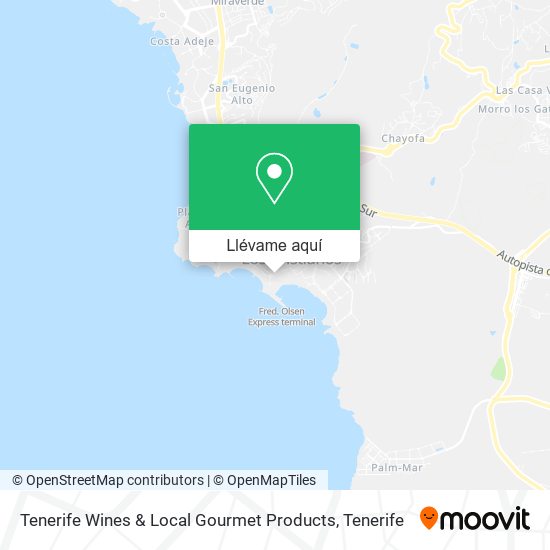 Mapa Tenerife Wines & Local Gourmet Products