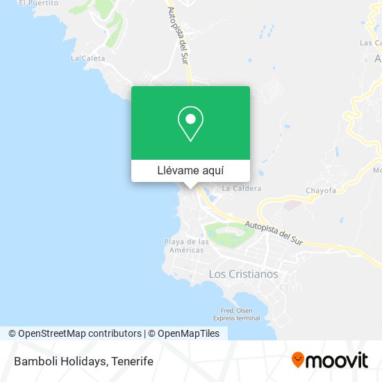 Mapa Bamboli Holidays