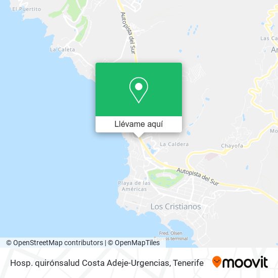 Mapa Hosp. quirónsalud Costa Adeje-Urgencias