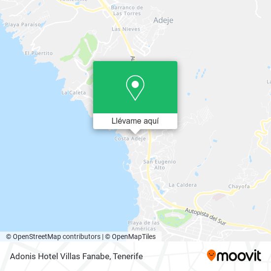 Mapa Adonis Hotel Villas Fanabe