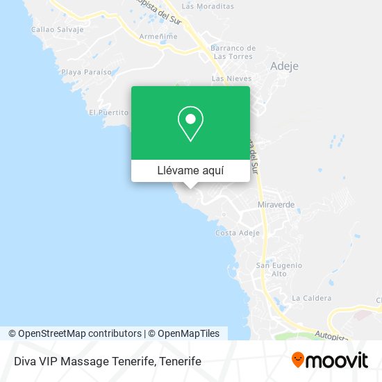 Mapa Diva VIP Massage Tenerife